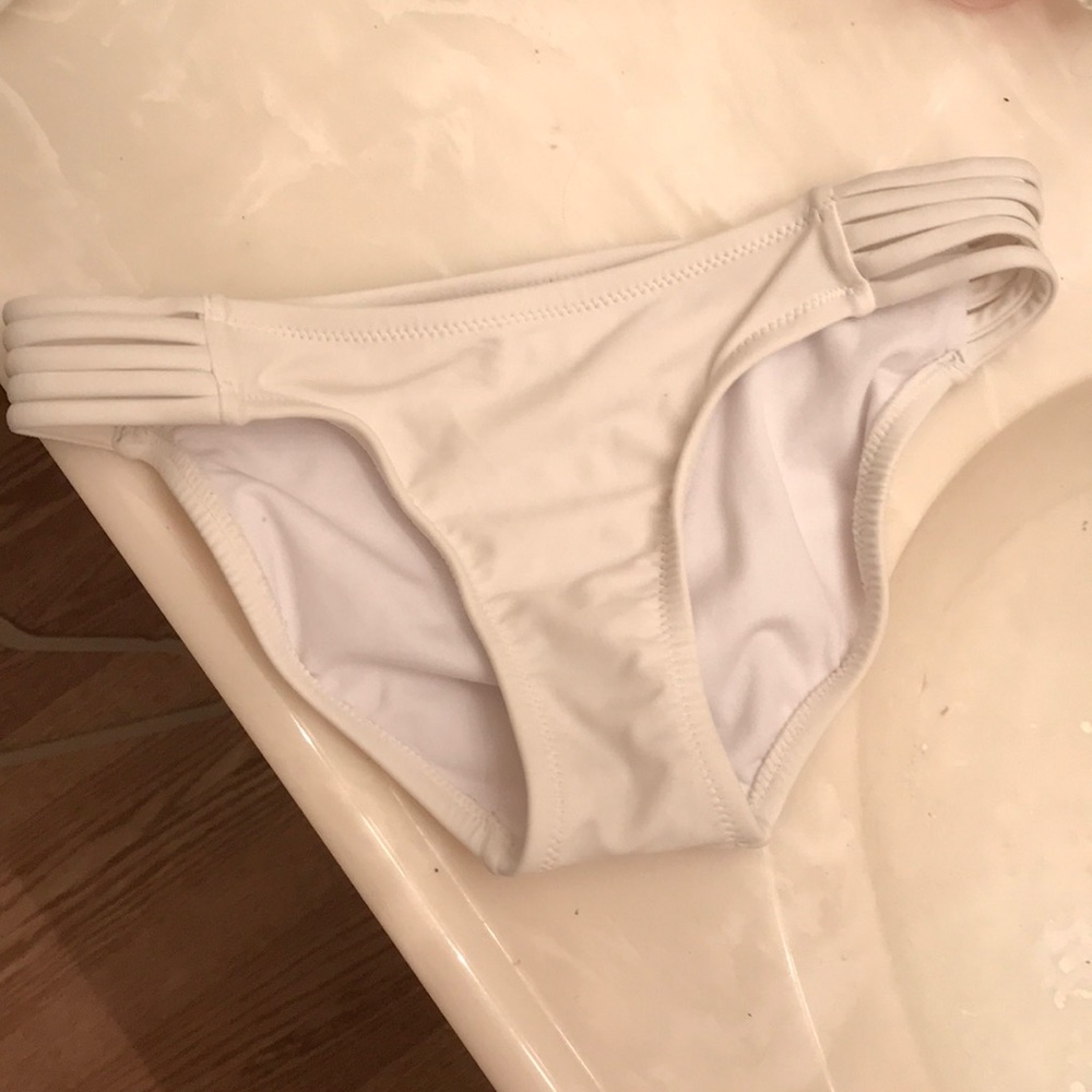 White bikini bottoms